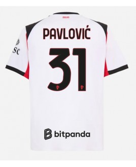 Günstige AC Milan Strahinja Pavlovic #31 Auswärtstrikot 2025-26 Kurzarm